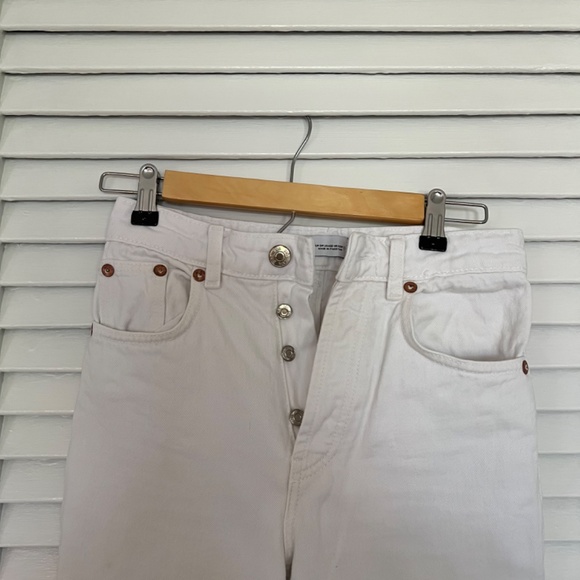 Zara Hi-Rise Straight Leg Jeans - White - Picture 2 of 7
